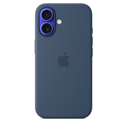 Funda de silicona con MagSafe para el iPhone 16 - Azul denim