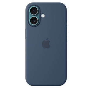 Funda de silicona con MagSafe para el iPhone 16 - Azul denim