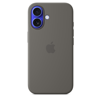 Funda de silicona con MagSafe para el iPhone 16 - Gris piedra