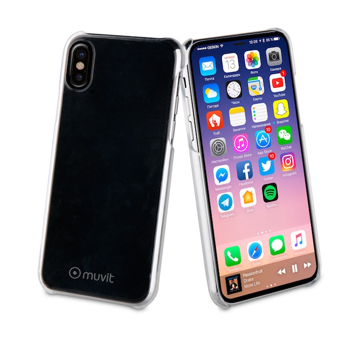 Muvit Crystal Case Funda iPhone X Transparente