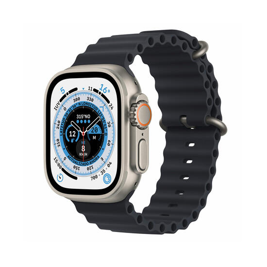 Apple Watch Ultra GPS + Cellular 49mm Caja de Titanio con Correa Ocean en color medianoche