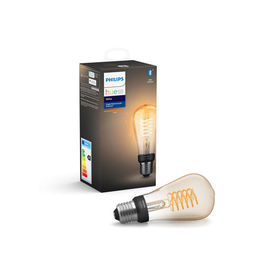 Philips Hue White Bombilla LED inteligente E27, filamento ST64, 