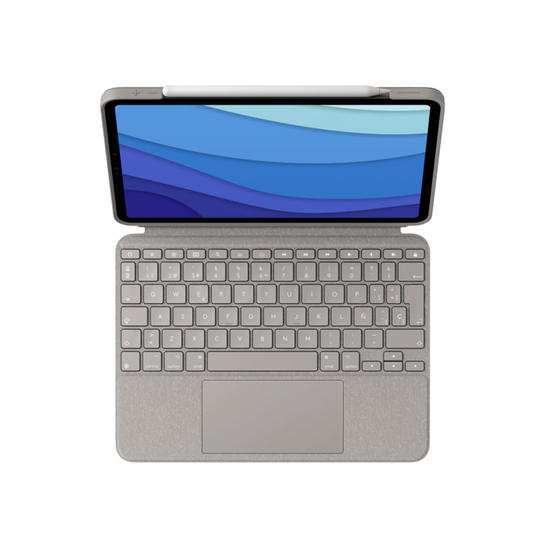 920-010169--01-Logitech Combo Touch Funda con teclado iPad Pro 11" (1ª/2ª/3ª gen.) arena