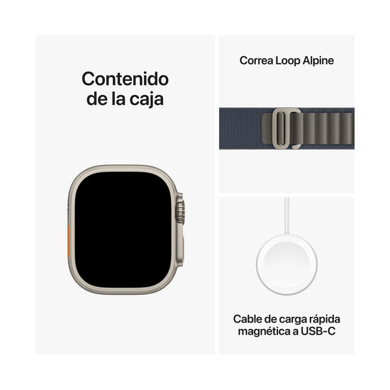 Apple Watch Ultra 2 | GPS + Cellular | 49mm | Caja Titanio | correa Loop Alpine Azul | Talla S