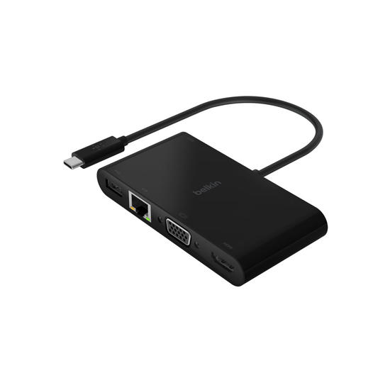 Belkin Hub Multimedia USB-C PD 100W Negro