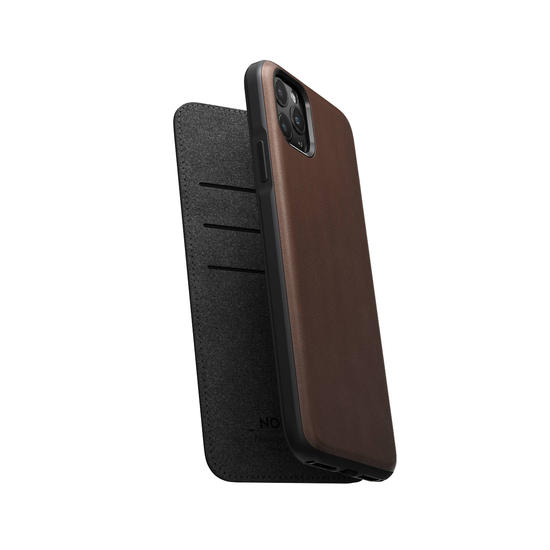 Nomad Rugged Funda Folio Piel iPhone 11 Pro Max Marrón