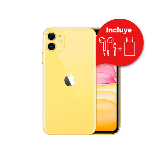 Apple iPhone 11 64GB Amarillo (incluye cargador y auriculares)