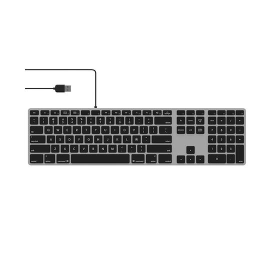 Matias Space Gray Keyboard Español Cable