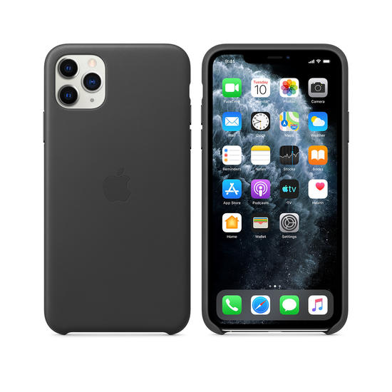 Apple Funda iPhone 11 Pro Max Leather Negro