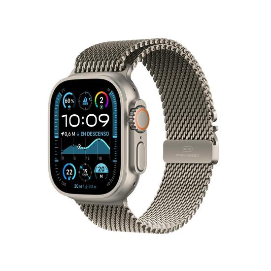 Apple Correa Milanese Loop 49mm Titanio natural Talla S