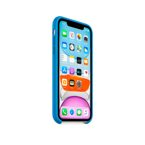 Apple Funda iPhone 11 Silicona Azul surfero