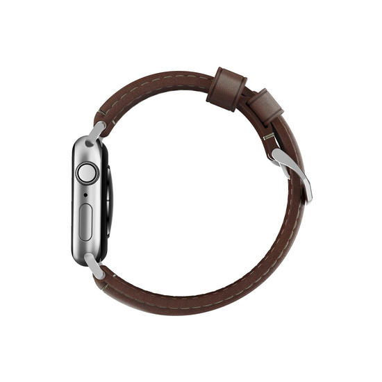 Nomad Traditional Strap Correa Apple Watch 42mm/44mm Marrón (hebilla plata)