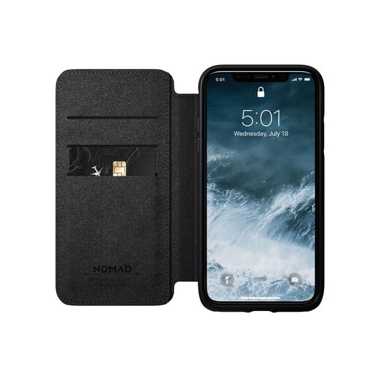 Nomad Rugged Funda Folio Piel iPhone 11 Pro Max Marrón