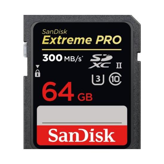 Sandisk карта памяти sdxc extreme pro sdxc uhs ii 300mb s 64gb