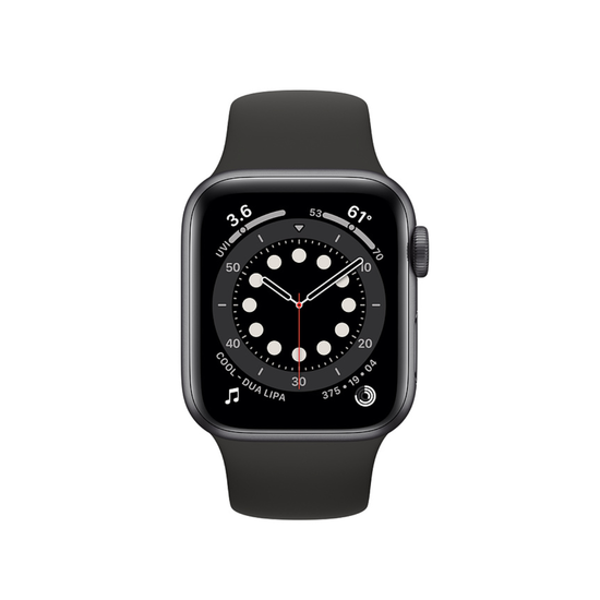 Apple Watch Series 6 GPS 40mm Caja Aluminio Gris Espacial Correa deportiva Negro