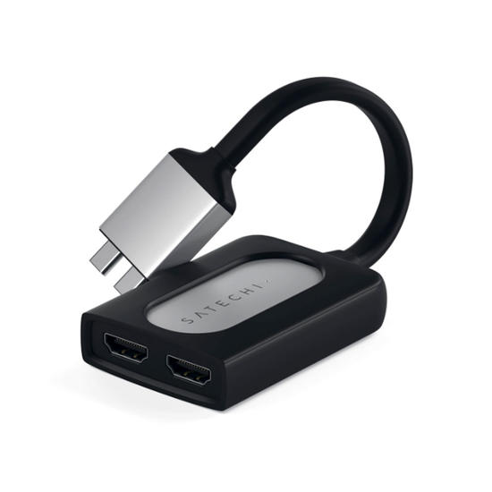 Satechi Hub USB-C Dual HDMI 4K Plata
