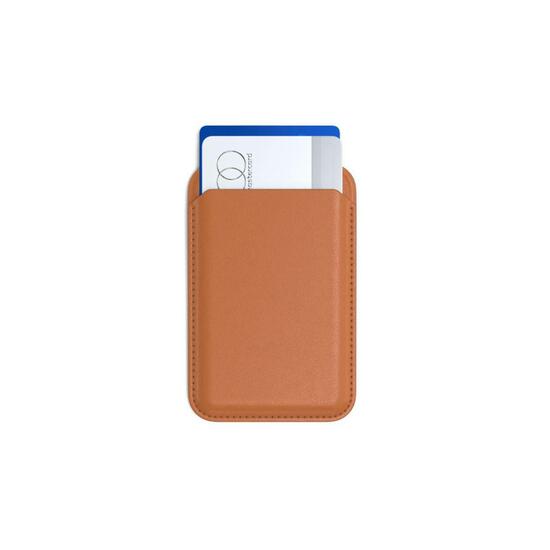Satechi Magnetic Wallet Stand iPhone piel vegana naranja